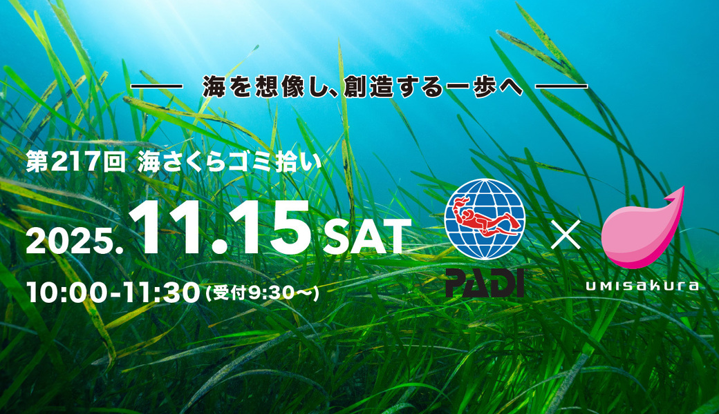 第217回海さくらゴミ拾い（PADI×umisakuraゴミ拾い） アイキャッチ