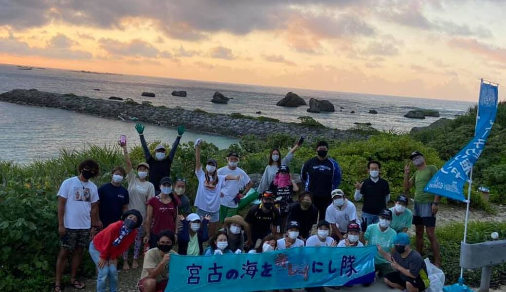 定例ビーチクリーン@保良漁港手前岩下 レポート