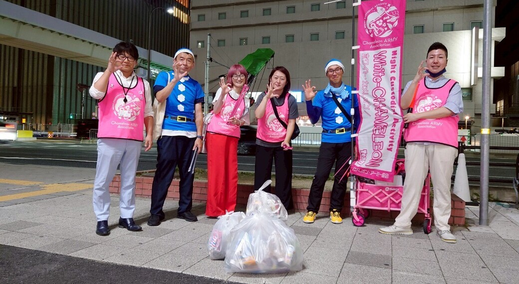 ❖BLUESANTAコラボ企画❖【第37回／神戸】「夜のGOMI拾いウォーキング」in 神戸三宮駅前 レポート