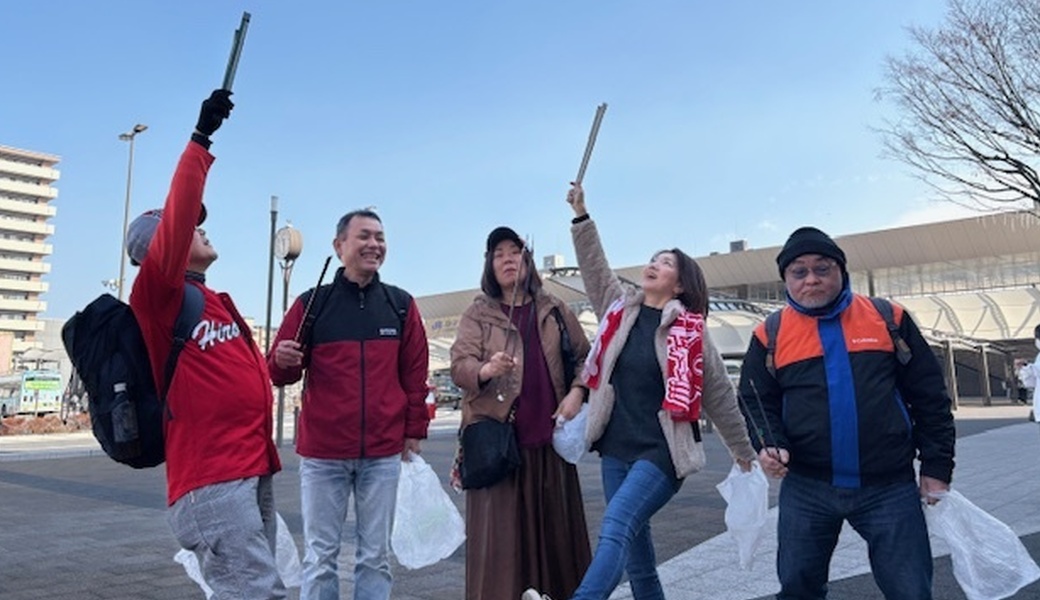岩国で初詣・ゴミ拾い♪ レポート
