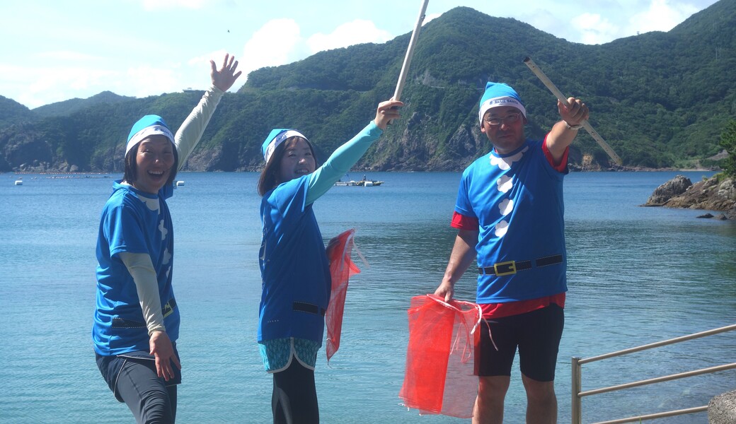 海の中もゴミ拾い☆ レポート