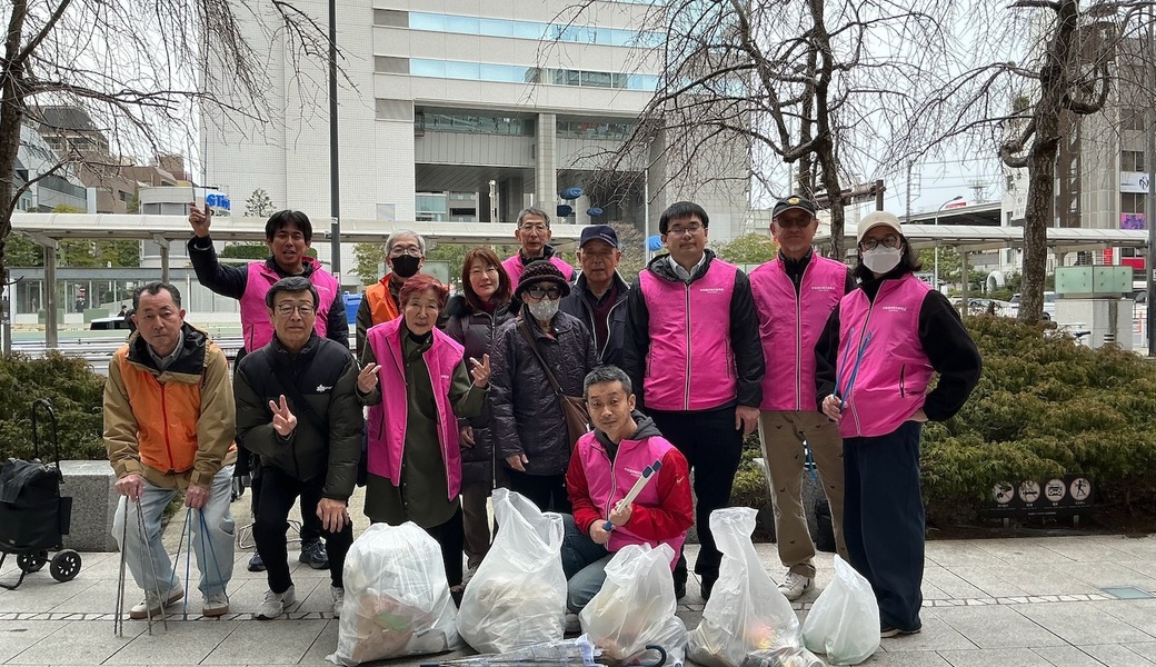 中目黒村美化委員会による目黒川（山手通り・東京音大・東京共済病院・なかめ公園橋）／目黒銀座・西銀座・GT方面定期清掃 レポート
