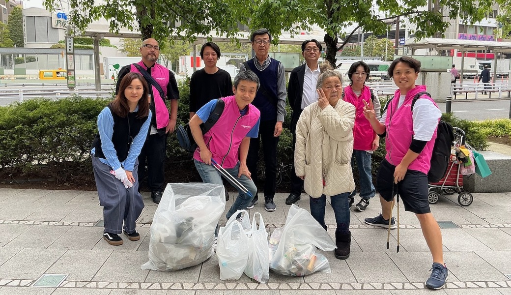 中目黒村美化委員会による目黒川（山手通り・東京音大・東京共済病院・なかめ公園橋）／目黒銀座・西銀座・GT方面定期清掃 レポート