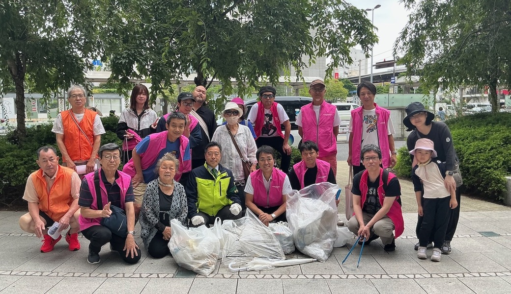 中目黒村美化委員会による目黒川（山手通り・東京音大・東京共済病院・なかめ公園橋）／目黒銀座・西銀座・GT方面定期清掃 レポート