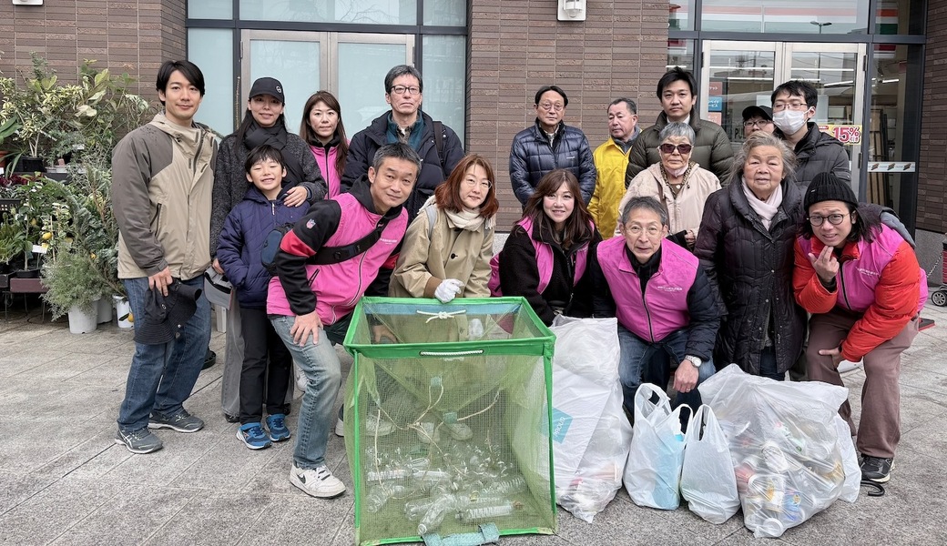 中目黒村美化委員会による目黒川（山手通り・東京音大・東京共済病院・なかめ公園橋）／目黒銀座・西銀座・GT方面定期清掃 レポート