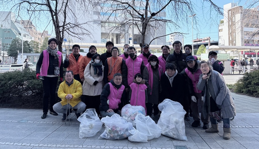 中目黒村美化委員会による目黒川（山手通り・東京音大・東京共済病院・なかめ公園橋）／目黒銀座・西銀座・GT方面定期清掃 レポート