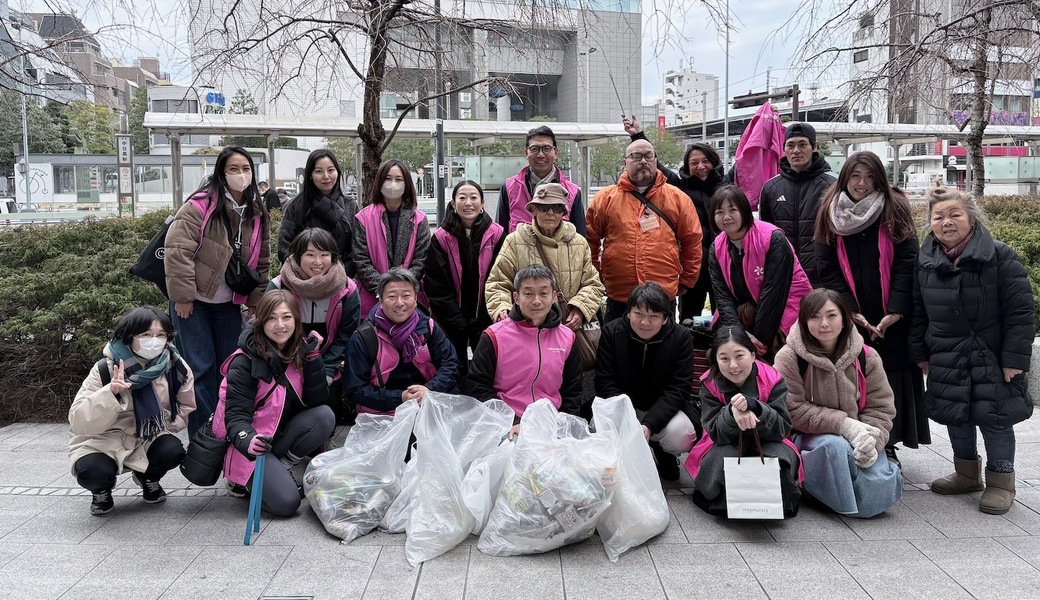 中目黒村美化委員会による目黒川（山手通り・東京音大・東京共済病院・なかめ公園橋）／目黒銀座・西銀座・GT方面定期清掃 レポート