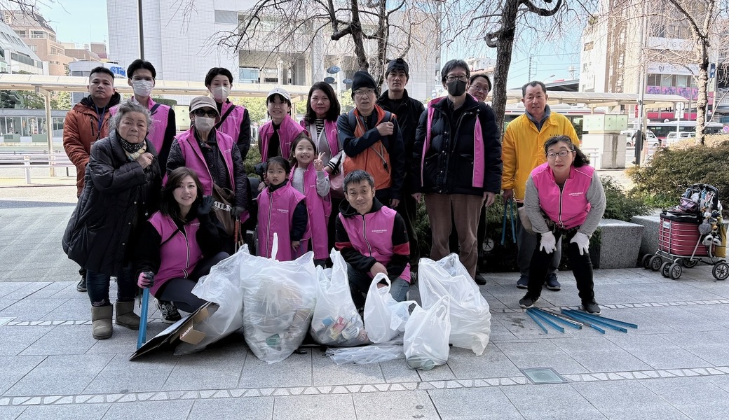 中目黒村美化委員会による目黒川（山手通り・東京音大・東京共済病院・なかめ公園橋）／目黒銀座・西銀座・GT方面定期清掃 レポート