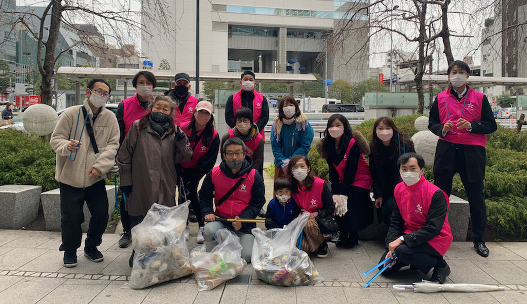 中目黒村美化委員会による目黒川上流方面・下流方面・中目黒GT（目黒銀座商店街）方面清掃 レポート