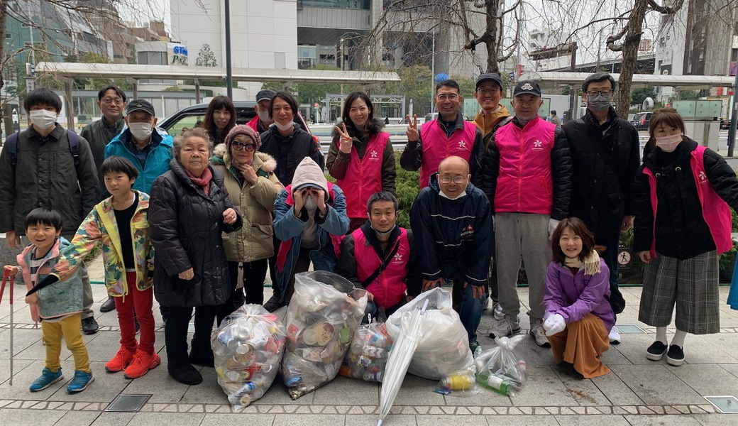 中目黒美化委員会による目黒川上流方面／船入場方面／中目黒GT・目黒銀座商店街方面清掃 レポート