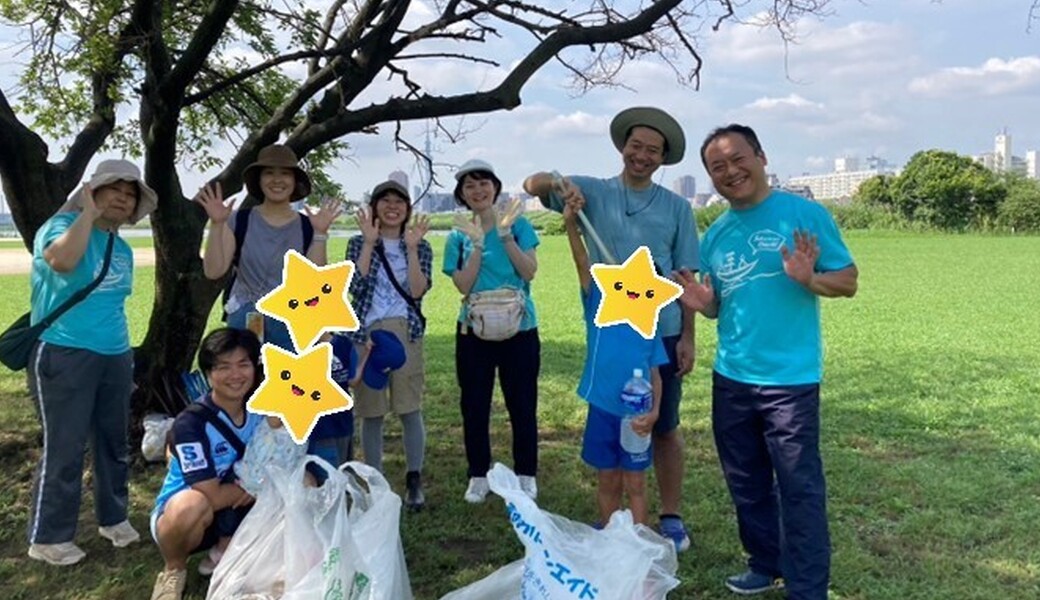 2024/7/13荒川河川敷清掃活動（BLUE SANTAゴミ拾い）を実施！（あだちSOLV） レポート