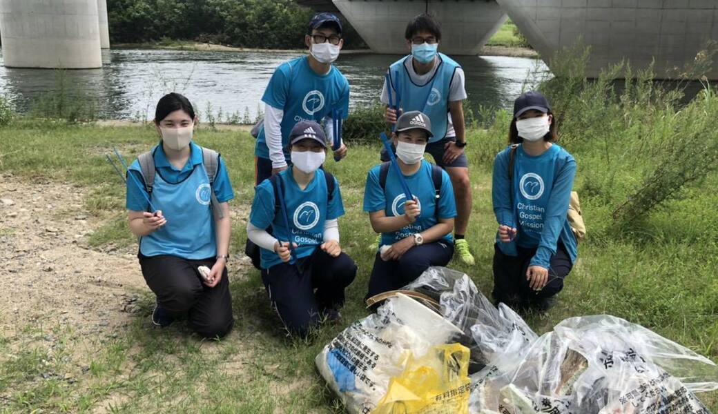 ブルーサンタ旭川河川敷ごみ拾い レポート