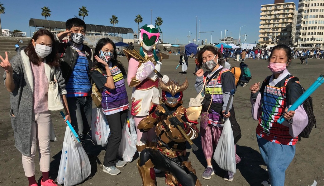 鎌倉もののふクリーン隊「お笑いビーチクリーン（第173回 海さくらゴミ拾い」に出陣! アイキャッチ