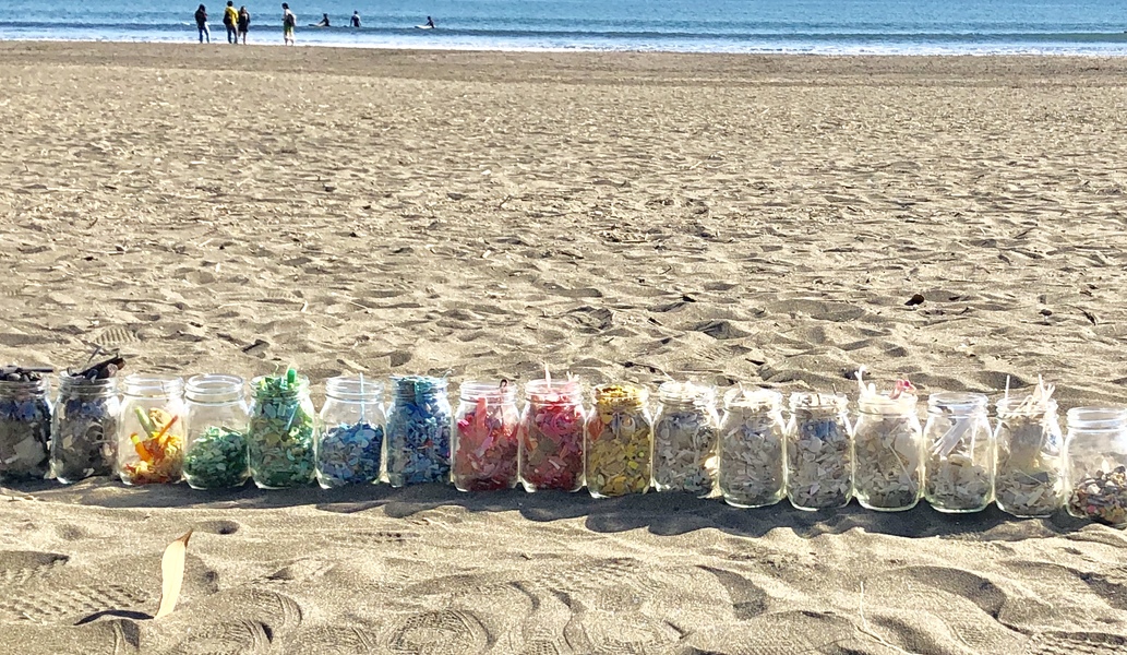 鎌倉もののふクリーン隊「第158回 海さくらゴミ拾い - お笑いビーチクリーンの巻 -」 レポート