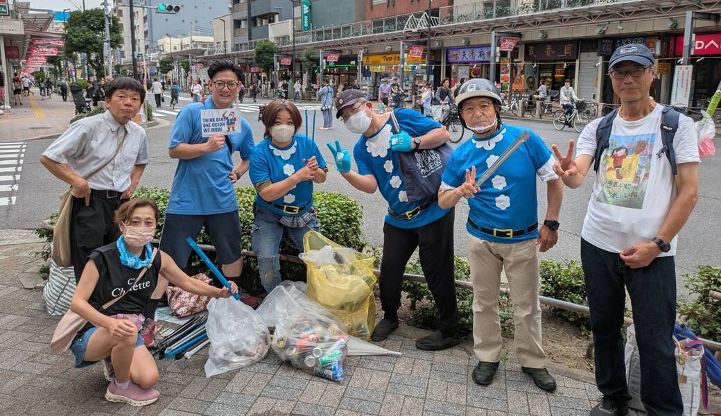 亀戸エンカメ！！ホコテン前ごみ拾い《ブルーサンタ》 レポート
