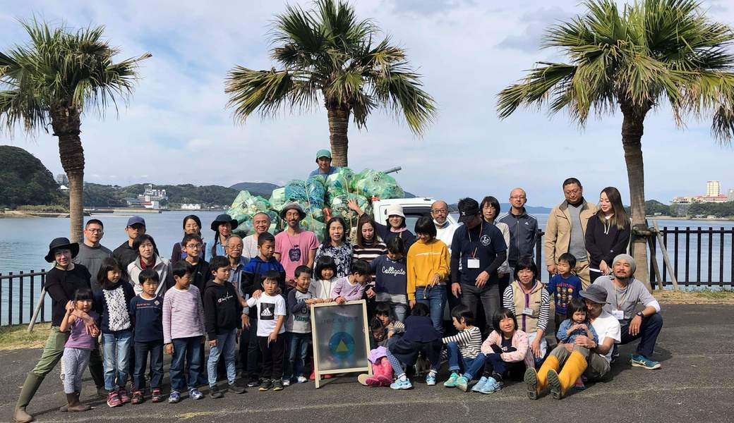 楽しく海岸清掃&サンドアート挑戦 レポート