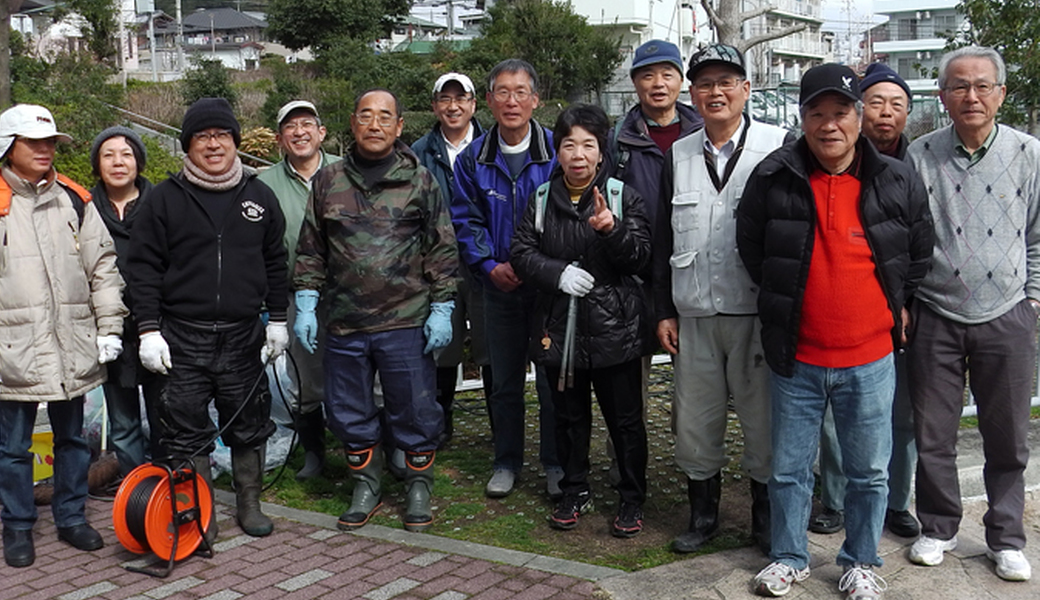 神戸市垂水区 福田川 あじさい公園 清掃作業 アイキャッチ