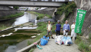 神戸市垂水区 福田川 川原橋 清掃作業 アイキャッチ