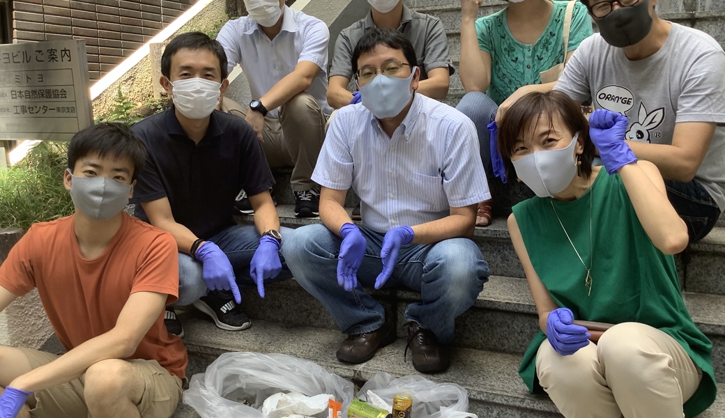 事務所の周りでランチタイムゴミ拾い レポート