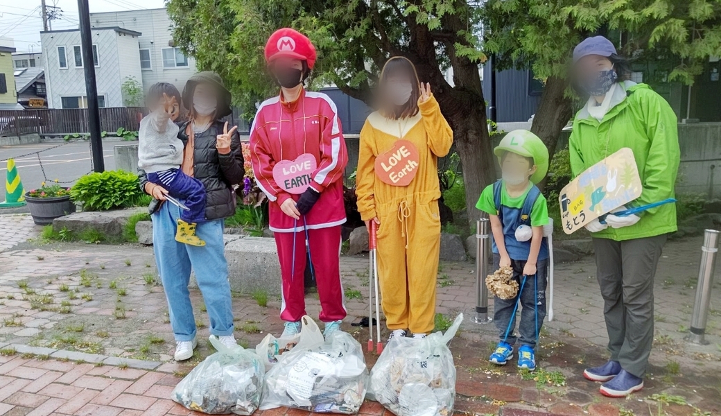 ごみ拾いマーチ　＠恵庭駅前通り レポート