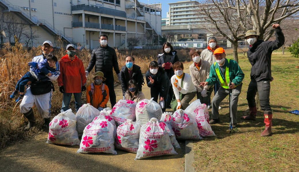 早渕川ファンクラブ・定期美化活動 レポート