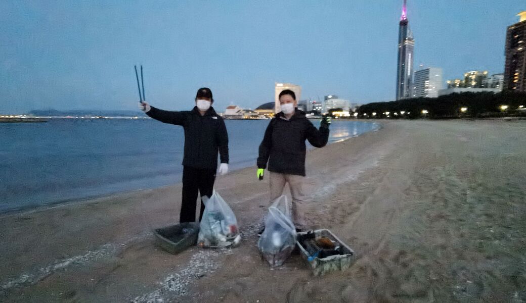 百道浜海辺清掃２ レポート