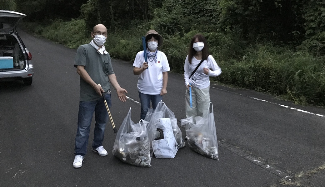 サイクリングロードでゴミ拾い アイキャッチ