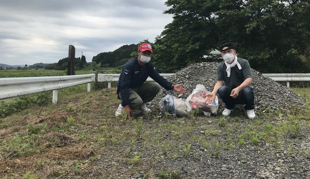 朝のウォーキングでゴミ拾い レポート