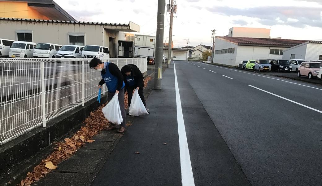 東北アルフレッサ㈱秋田支店周辺ゴミ拾い レポート
