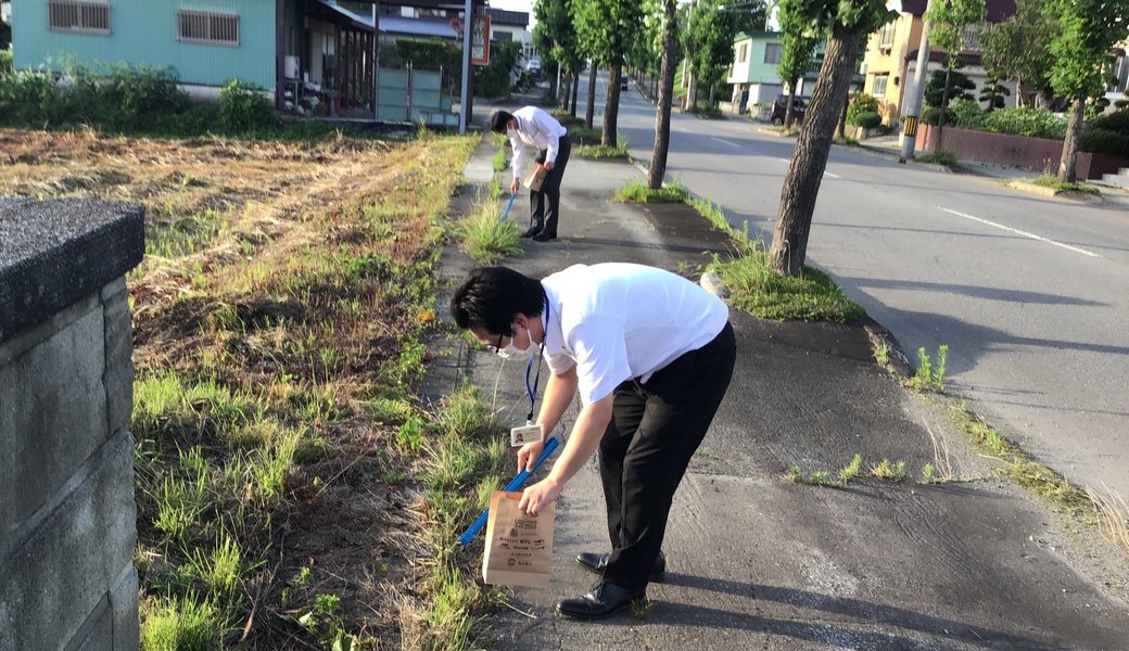 東北アルフレッサ新庄支店周辺ゴミ拾い レポート