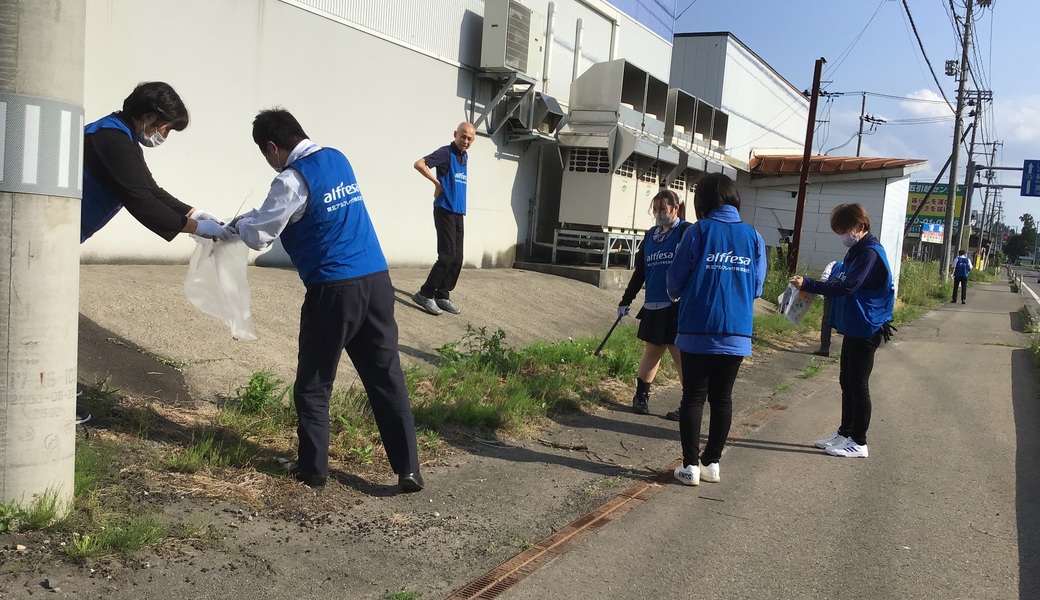 東北アルフレッサ　横手支店周辺ゴミ拾い レポート