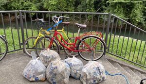 鶴見川ほぼ上流の新鎧橋の下流あたりのリバークリーン アイキャッチ