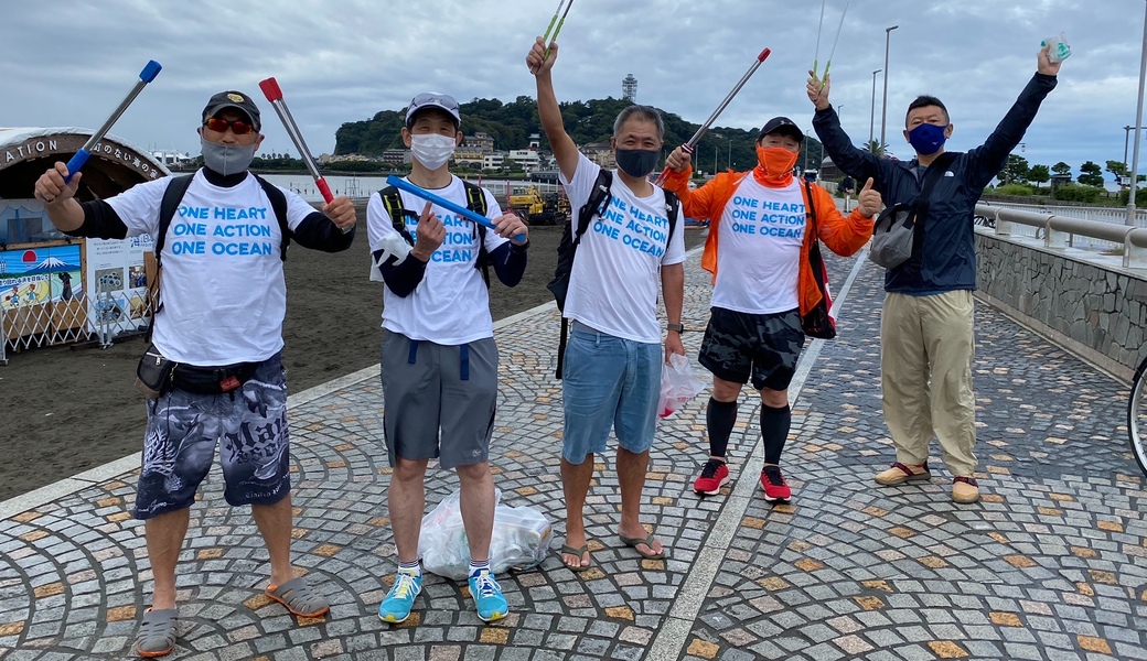 片瀬東浜朝活ビーチクリーン レポート