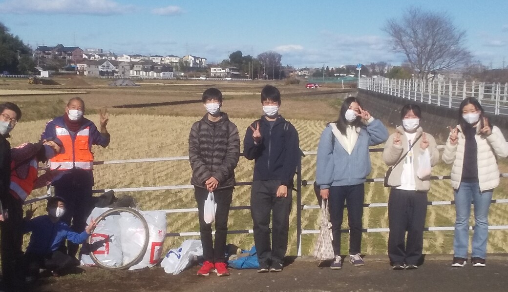 2月21日高校生ボランティアの皆と境川を綺麗にしよう アイキャッチ
