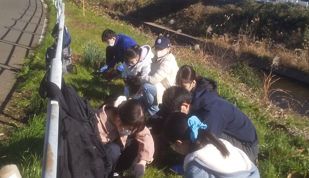 2月27日高校生ボランティアの皆さんと境川護岸美化 アイキャッチ
