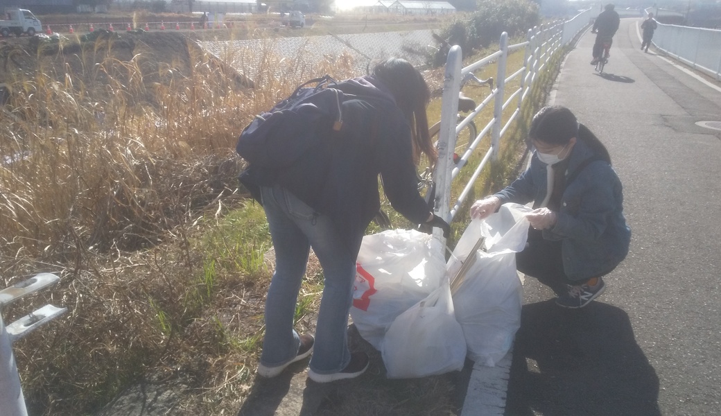 1月20日第一学院高校ボランティアの皆さんと境川リバークリーン レポート