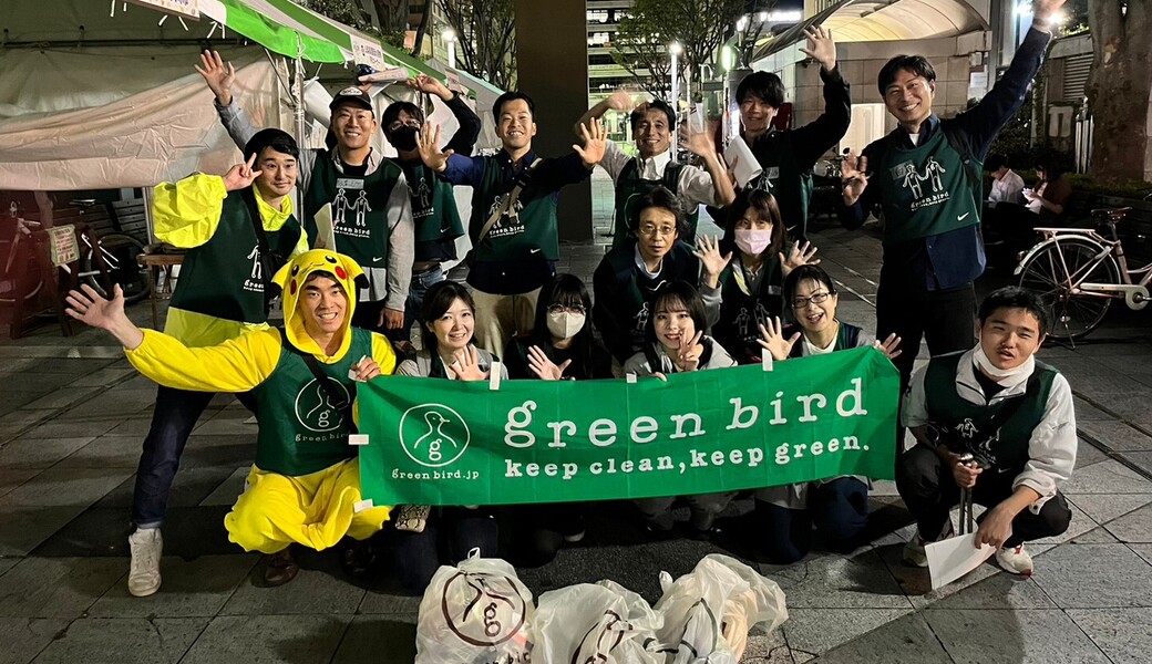 グリーンバード静岡 夜の街中おそうじ アイキャッチ