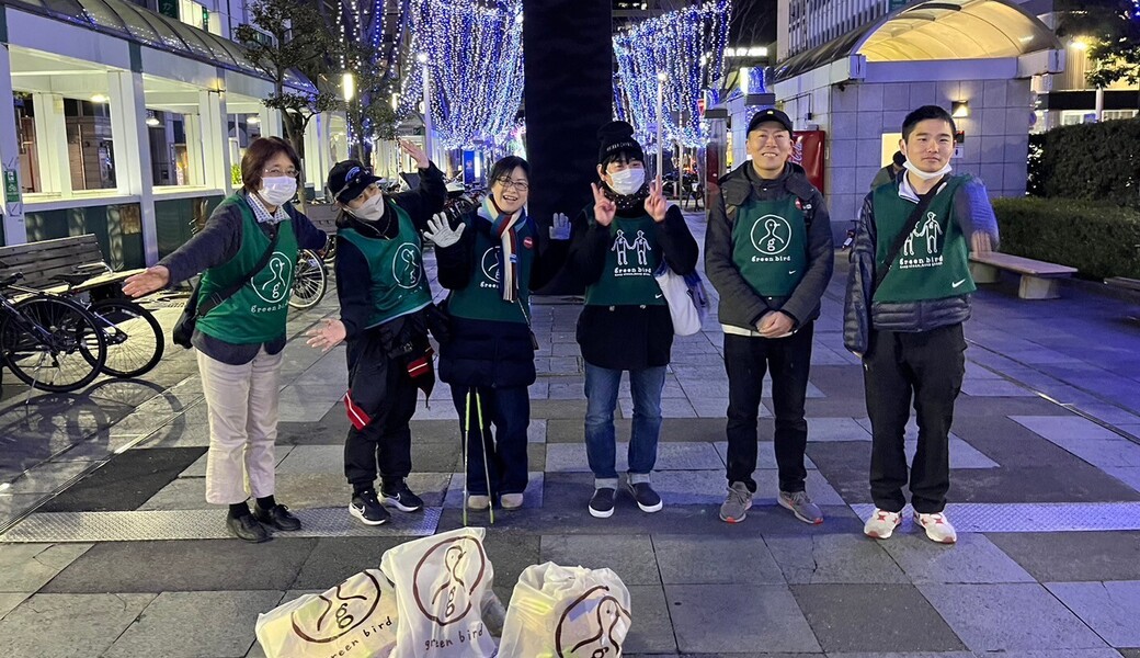 グリーンバード静岡 夜の街中おそうじ レポート