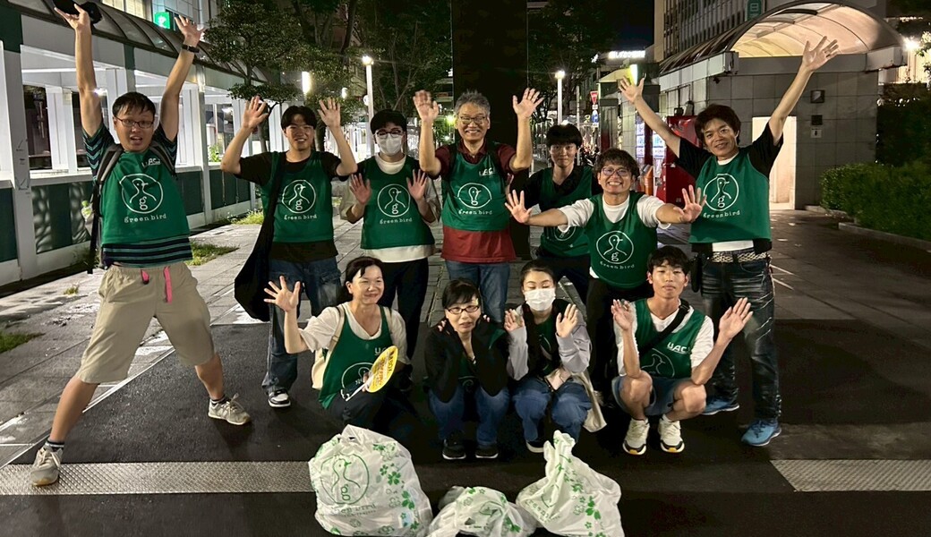 グリーンバード静岡 夜の街中おそうじ レポート