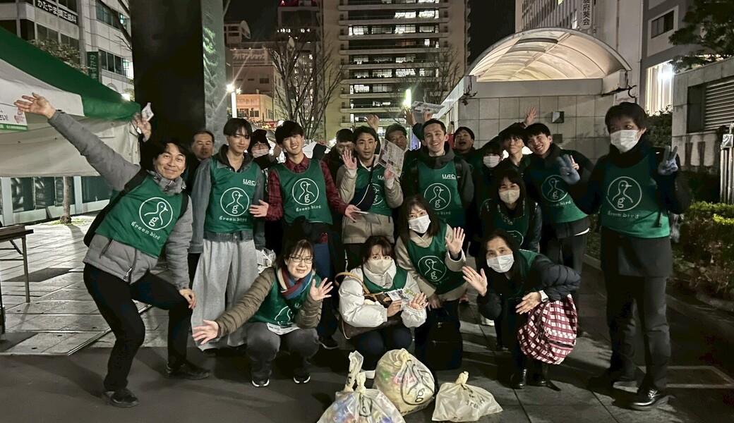 グリーンバード静岡 夜の街中おそうじ レポート