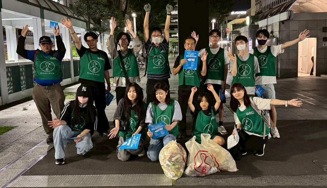 グリーンバード静岡 夜の街中おそうじ レポート