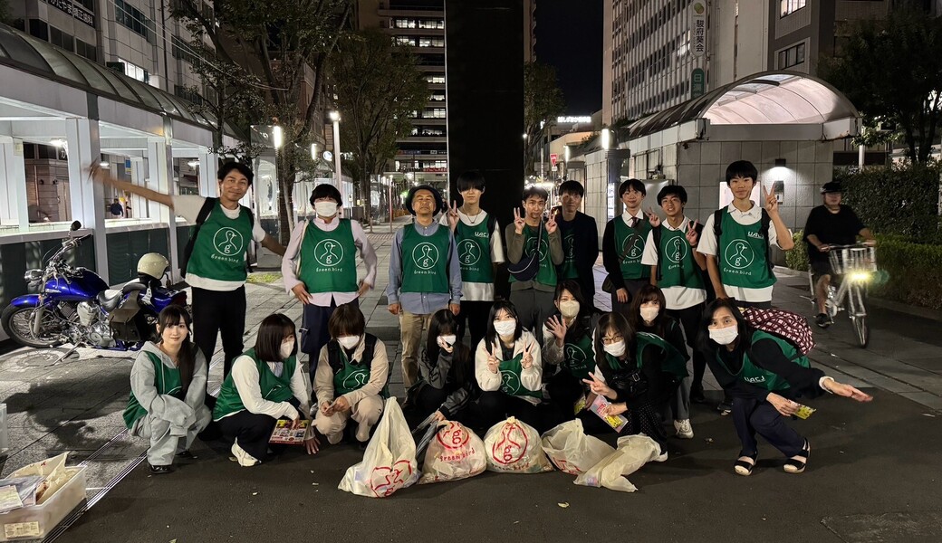 グリーンバード静岡 夜の街中おそうじ レポート