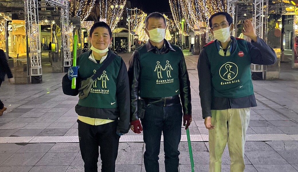 グリーンバード静岡 夜の街中おそうじ レポート