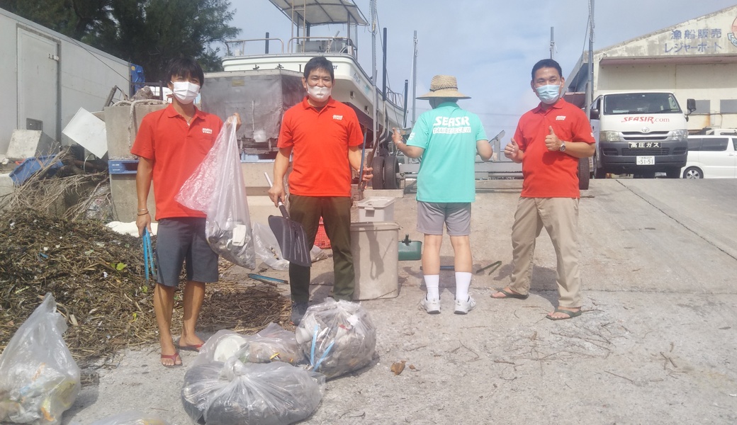 那覇市沿岸漁港周辺ゴミ拾い レポート