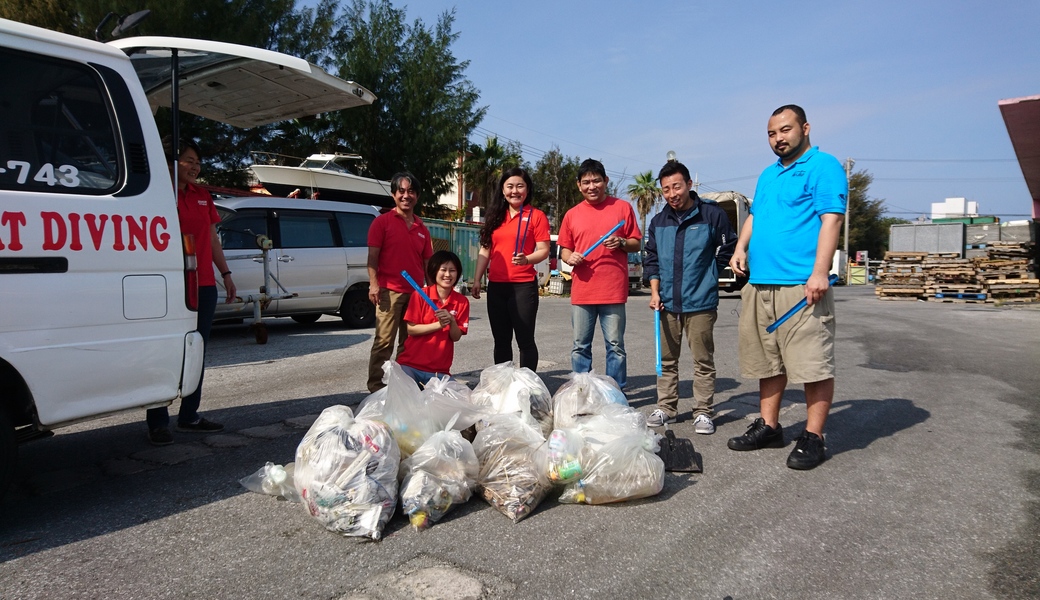 2017年4月21日　那覇市沿岸漁港ゴミ拾い レポート