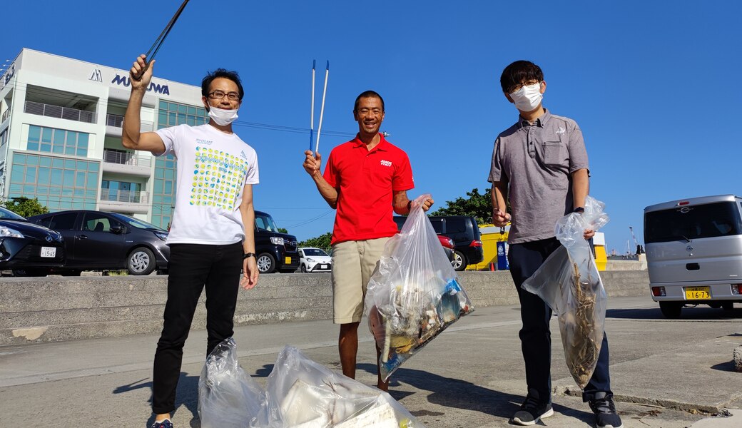 那覇市沿岸漁港周辺ゴミ拾い レポート