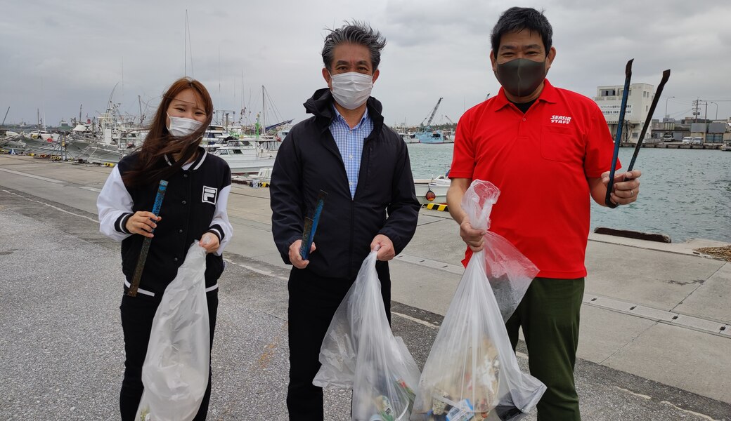 那覇市沿岸漁港周辺ゴミ拾い レポート