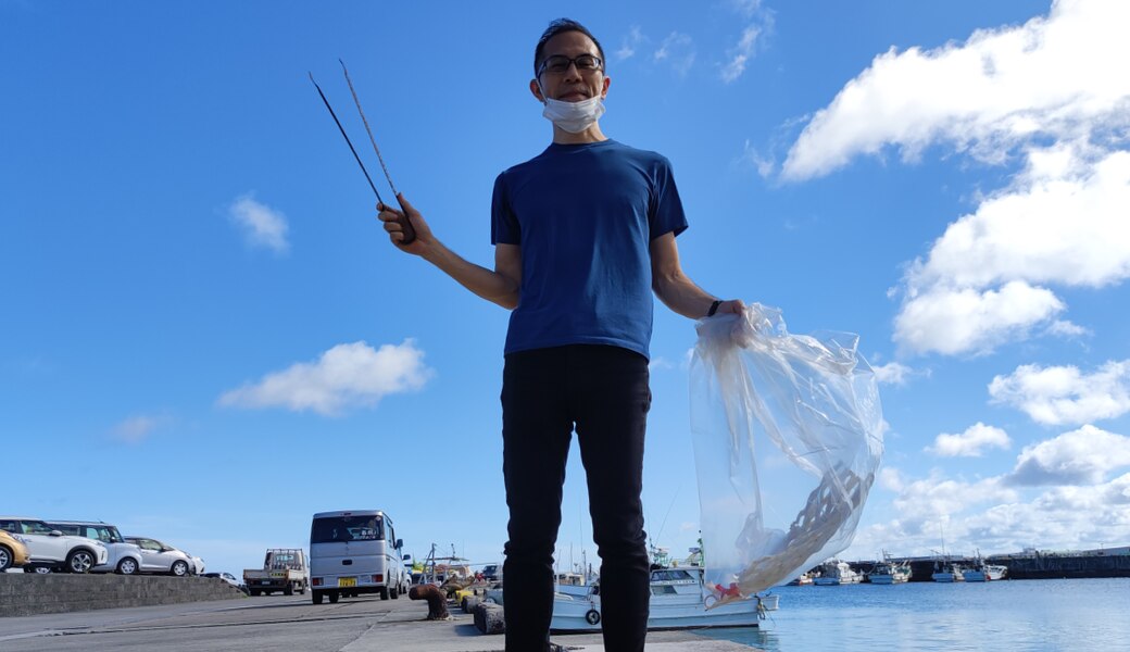 那覇市沿岸漁港周辺ゴミ拾い レポート