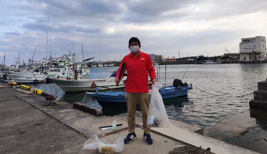 那覇市沿岸漁港周辺ゴミ拾い レポート