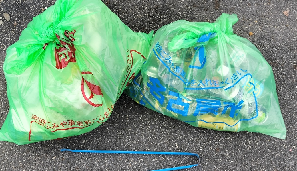 毎朝の街のゴミ拾い レポート